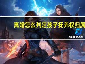 离婚怎么判定孩子抚养权归属
