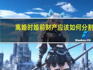 离婚时婚前财产应该如何分割