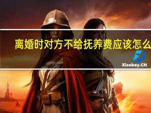 离婚时对方不给抚养费应该怎么办