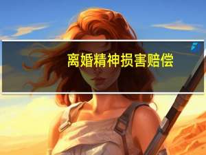 离婚精神损害赔偿
