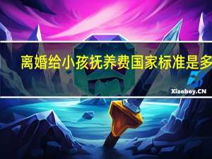 离婚给小孩抚养费国家标准是多少