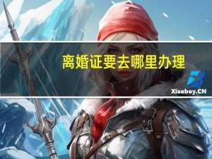 离婚证要去哪里办理