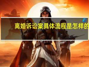 离婚诉讼案具体流程是怎样的