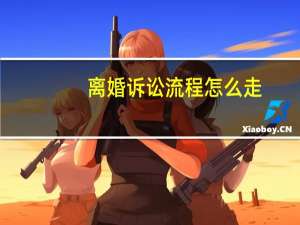 离婚诉讼流程怎么走