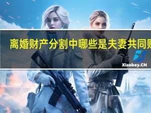 离婚财产分割中哪些是夫妻共同财产