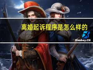 离婚起诉程序是怎么样的