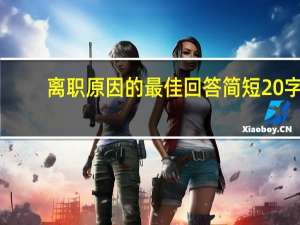 离职原因的最佳回答简短20字（离职原因的最佳回答）
