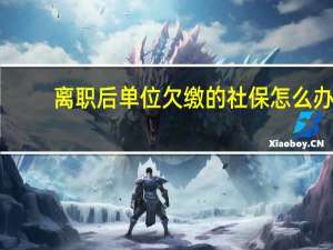 离职后单位欠缴的社保怎么办