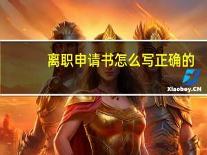 离职申请书怎么写正确的（离职申请书怎么写）