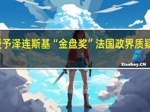 离谱！美国授予泽连斯基“金盘奖” 法国政界质疑美国新保守派意图