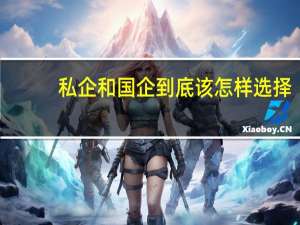 私企和国企到底该怎样选择