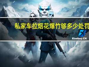 私家车拉烟花爆竹够多少处罚