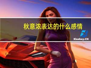 秋意浓表达的什么感情