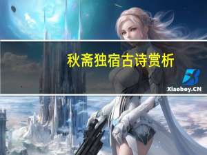 秋斋独宿古诗赏析