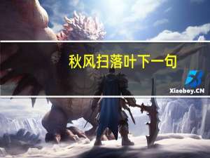 秋风扫落叶下一句