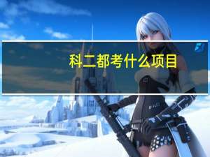 科二都考什么项目