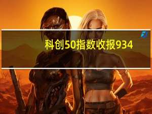 科创50指数收报934.79点跌0.83%