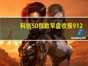 科创50指数早盘收报912.61点跌0.53%成交额258亿