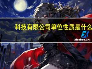 科技有限公司单位性质是什么