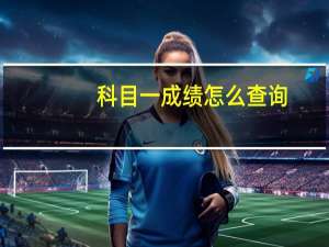 科目一成绩怎么查询