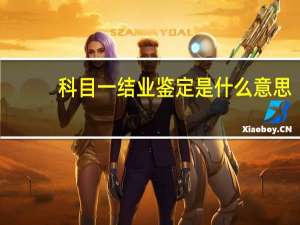 科目一结业鉴定是什么意思