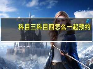 科目三科目四怎么一起预约