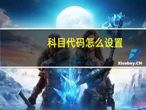 科目代码怎么设置