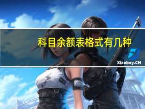 科目余额表格式有几种（科目余额表格式）