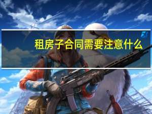 租房子合同需要注意什么