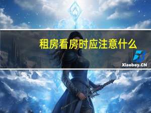租房看房时应注意什么
