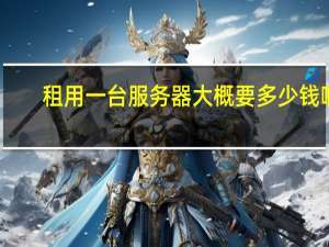 租用一台服务器大概要多少钱啊