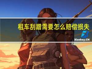 租车刮蹭需要怎么赔偿损失