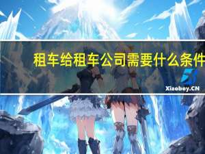 租车给租车公司需要什么条件