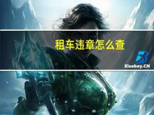 租车违章怎么查