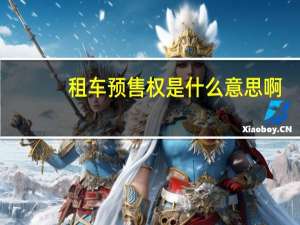 租车预售权是什么意思啊