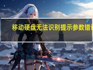 移动硬盘无法识别提示参数错误（移动硬盘无法识别提示格式化）
