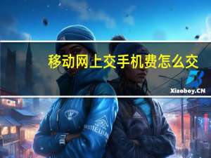 移动网上交手机费怎么交（移动手机网上缴费）