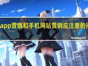 移动app营销和手机网站营销应注意的问题有哪些（移动app营销和手机网站营销的异同点）