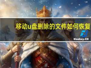 移动u盘删除的文件如何恢复（移动u盘）