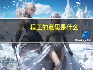 程工的意思是什么