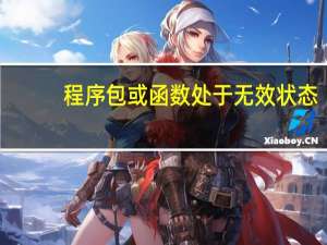 程序包或函数处于无效状态