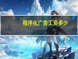 程序化广告工资多少