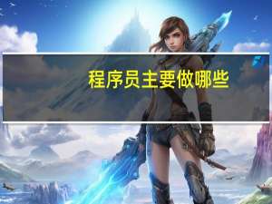 程序员主要做哪些