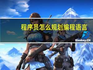 程序员怎么规划编程语言