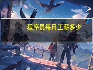 程序员每月工薪多少