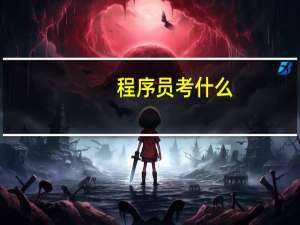 程序员考什么