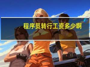程序员转行工资多少啊