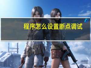 程序怎么设置断点调试