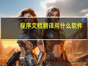 程序文档翻译用什么软件
