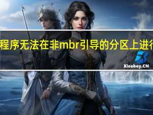 程序无法在非mbr引导的分区上进行激活（程序无法在非mbr引导的分区上激活）
